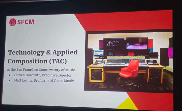 Technology & Applied Composition (TAC) Speaker: Horowitz Steve talks about their program at San Francisco Conservatory of Music